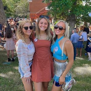 Nasty gal metallic tiered shorts